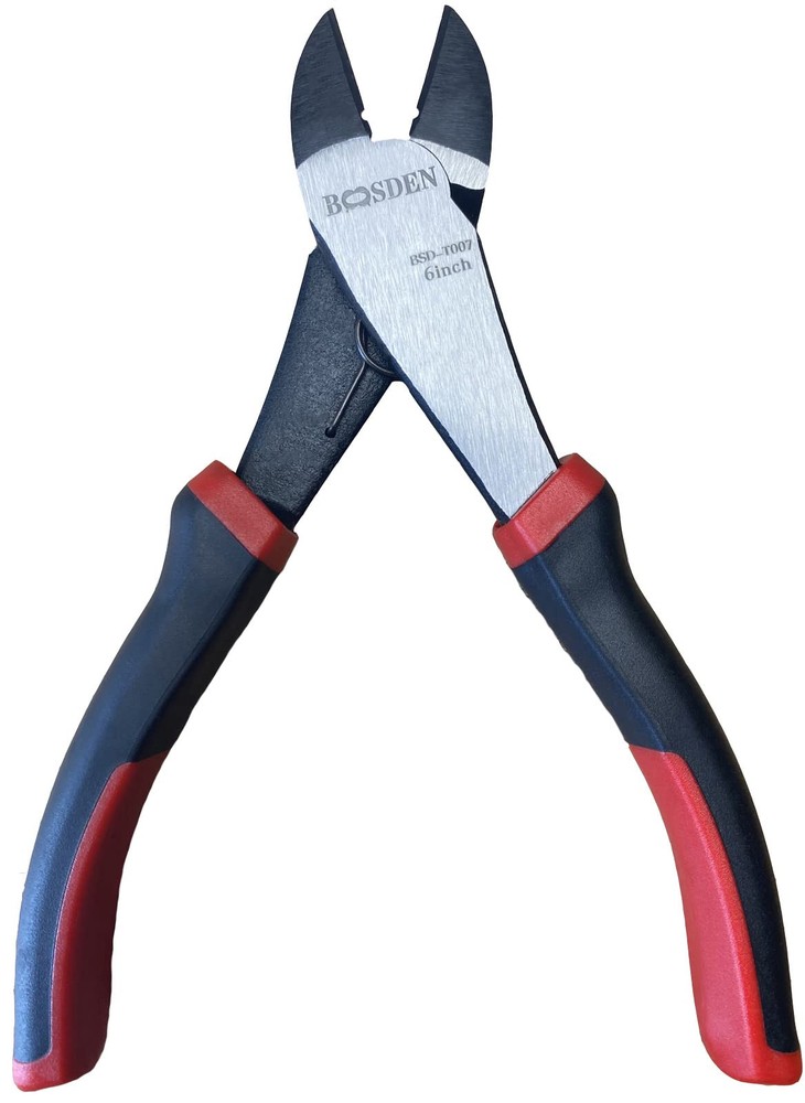 6-Inch CRV Spring-Loaded Diagonal Wire Cutters with Strong Spring