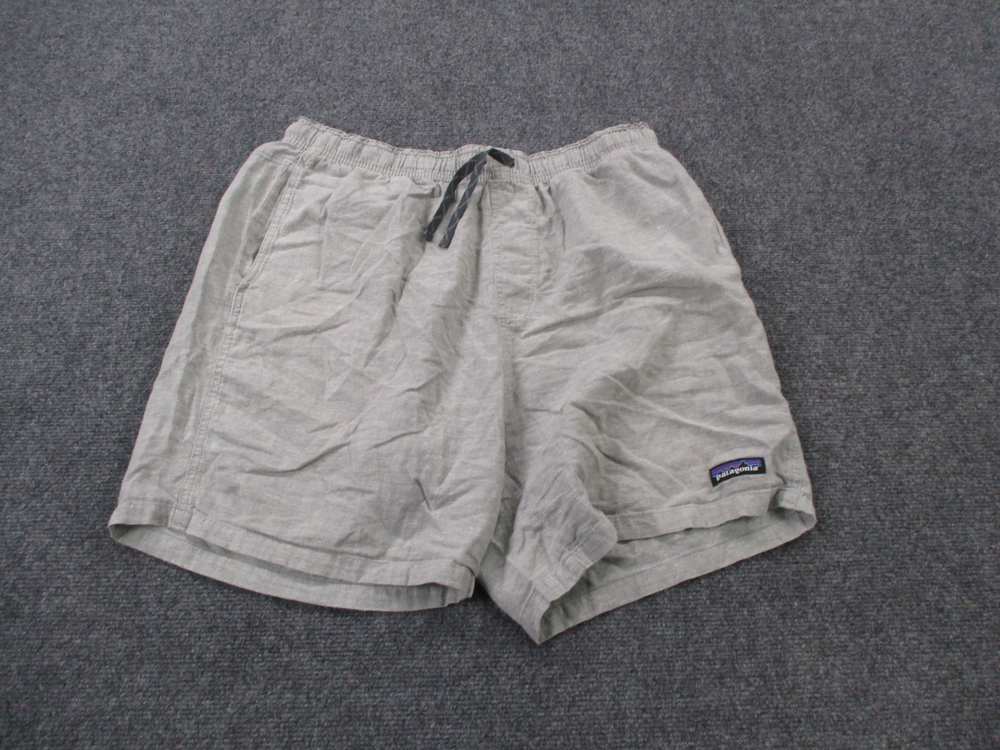 Patagonia Shorts Mens L Gray Hemp Organic Cotton Lightweight Preppy Casual 58056