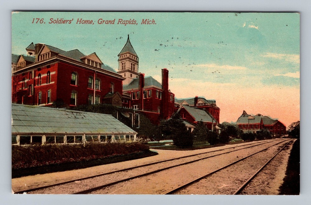 Grand Rapids MI-Michigan Soldiers Home Vintage c1911 Postcard Standard Postal