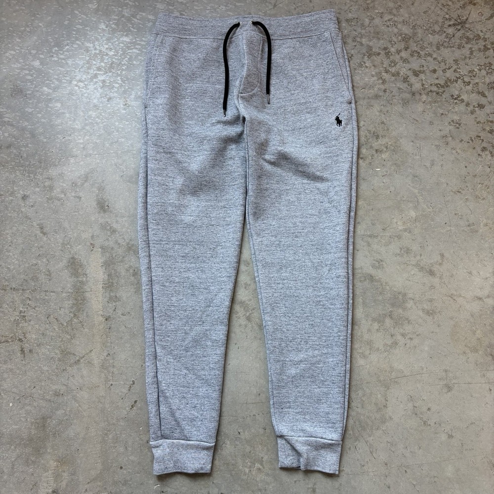 Polo Ralph Lauren Double Knit Jogger Sweatpants Pony Heather Grey Men’s Small