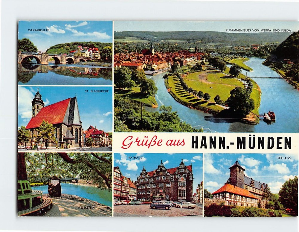 Postcard Scenes & Views Hann. Münden in Germany