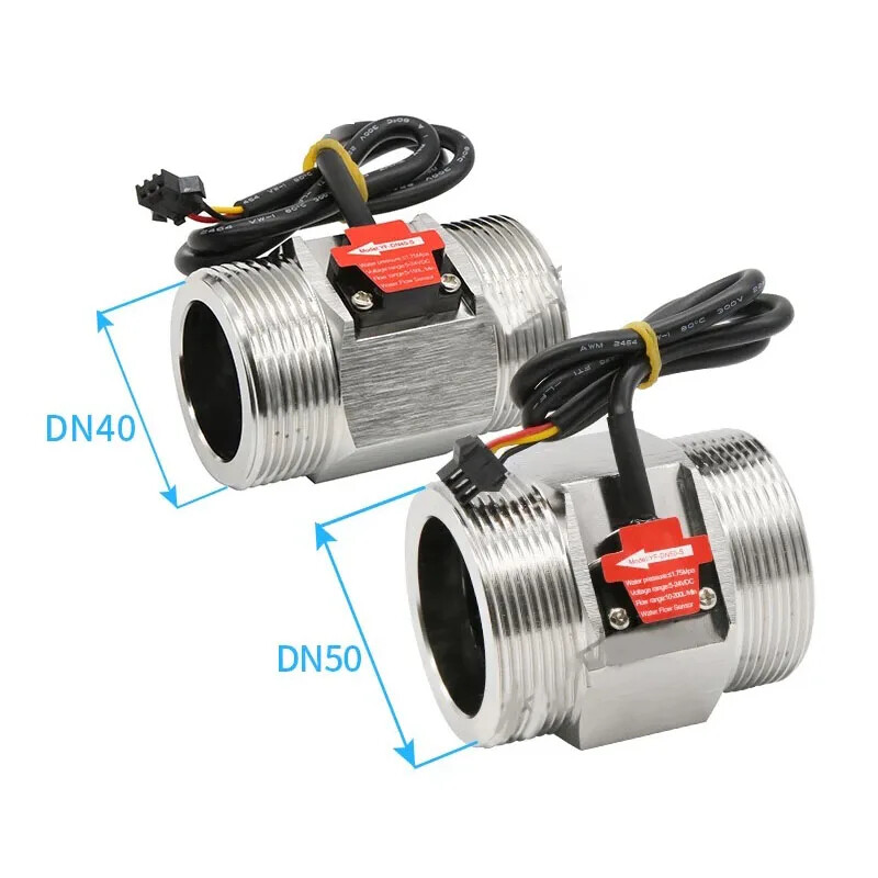 304 Stainless Steel Water Flow Sensor 1.5 2 Inch DN40mm50 Large Diameter