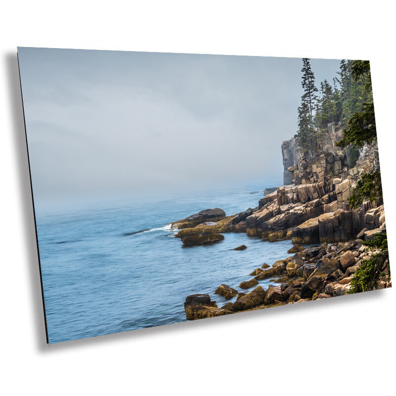 Maine's Coastal Wonderland: Otter Cliff Acadia National Park Aluminum Print-image