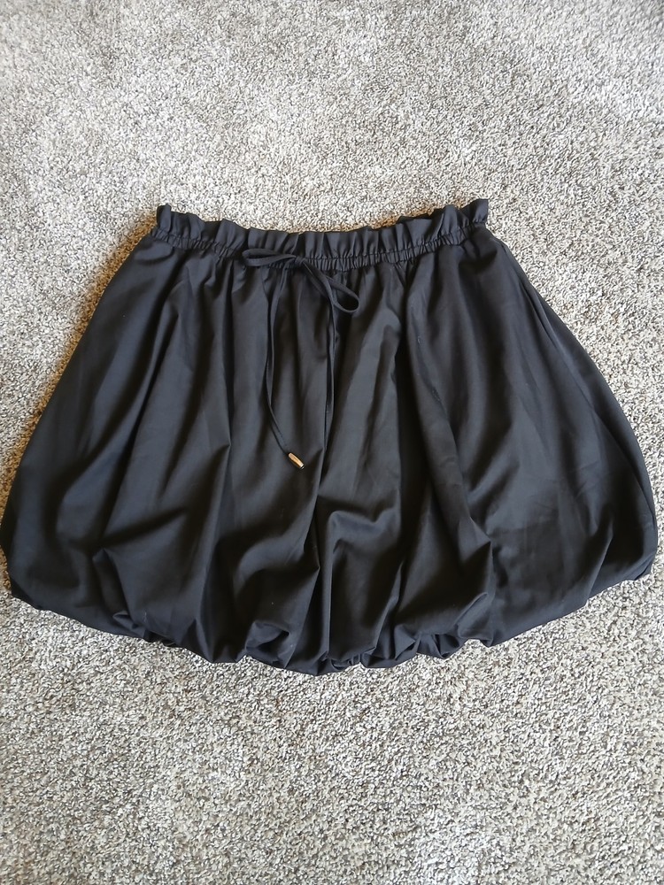 Whimsygoth Black Bubble Mini Skirt Size L Fairygrunge Festival Beach Cottagecore