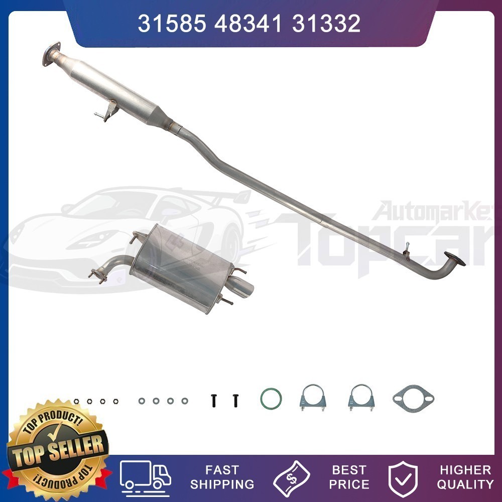 Stainless Steel Resonator Muffler Exhaust Kit fits: 2007-2011 Toyota Camry 2.4L