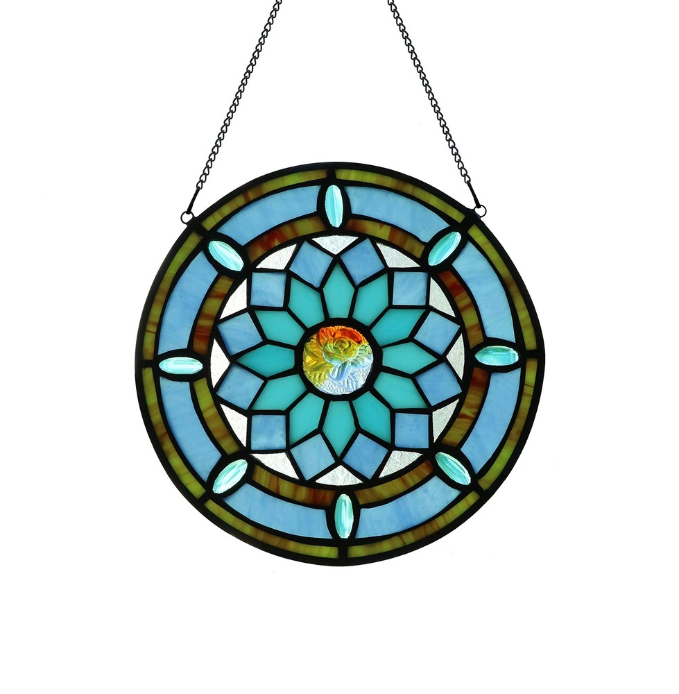 Tiffany Style Stained Glass Suncatcher Window Panel Handcrafted Window Hangin...