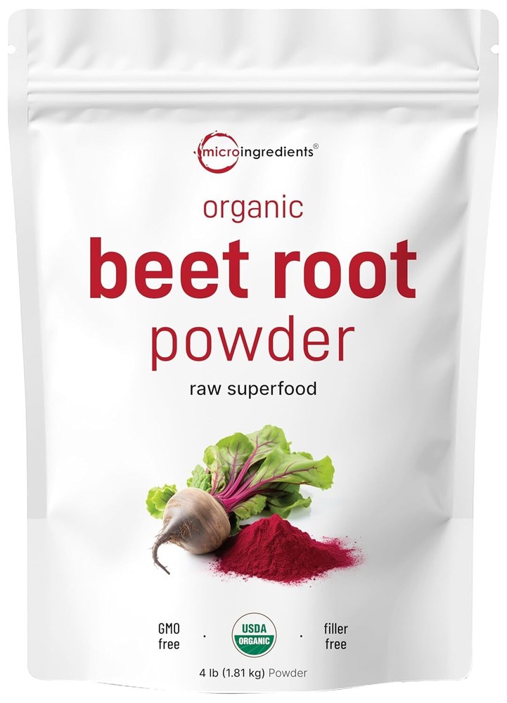 Organic Cold-Pressed Beet Root Powder 4lb Water-Soluble High Concentration