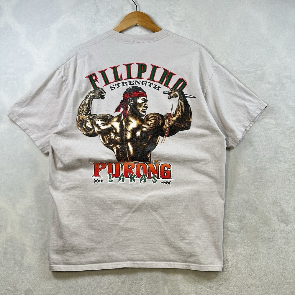Vintage Filipino Strength Purong Lakas 1996 T Shirt size XL