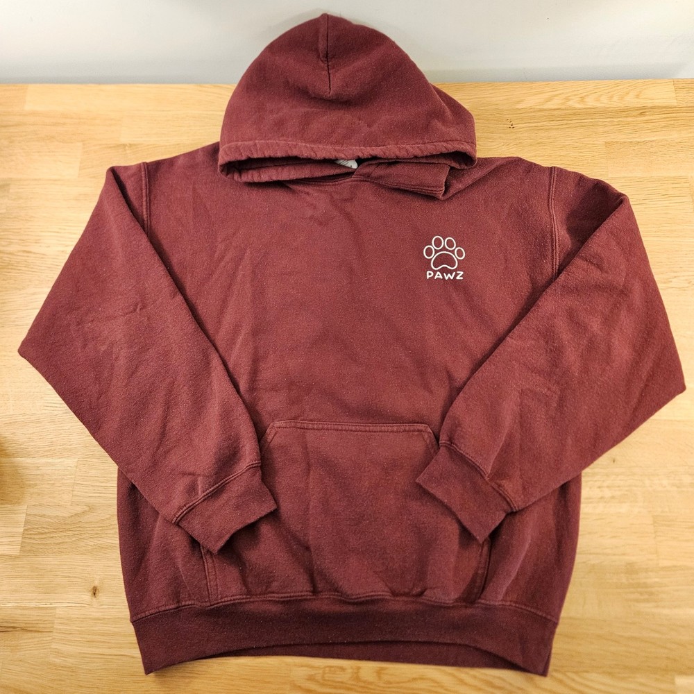 PAWZ Women’s Medium Burgundy Aztec Pullover Hoodie Casual Dog Lover Loungewear