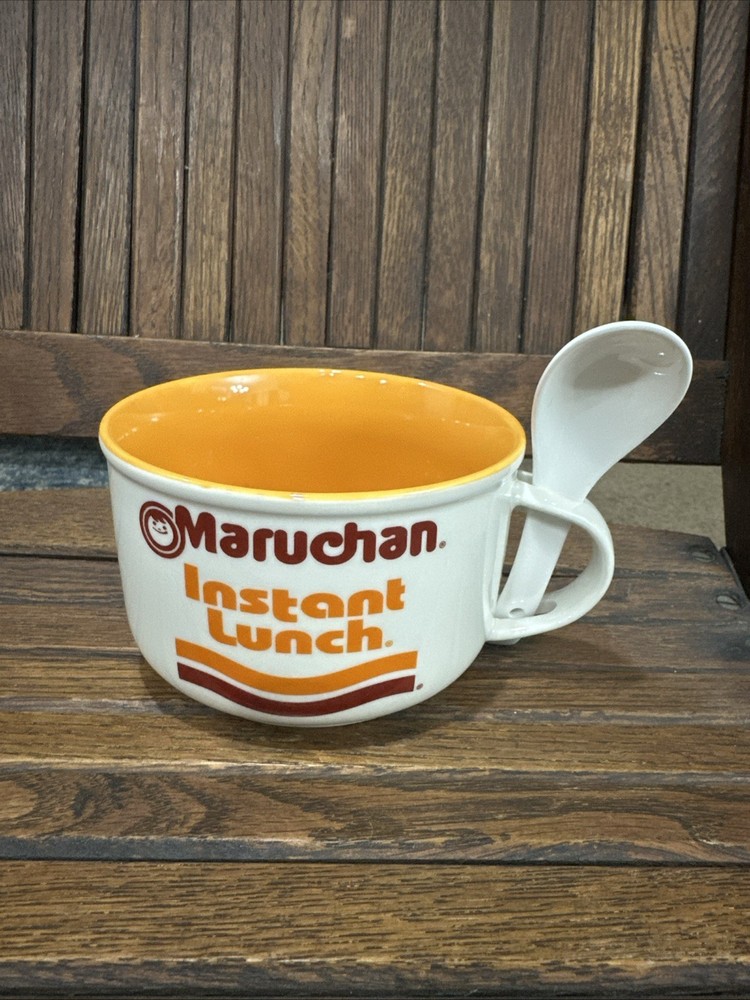 Maruchan Ramen Instant Lunch Noodle Bowl With Ceramic Spoon