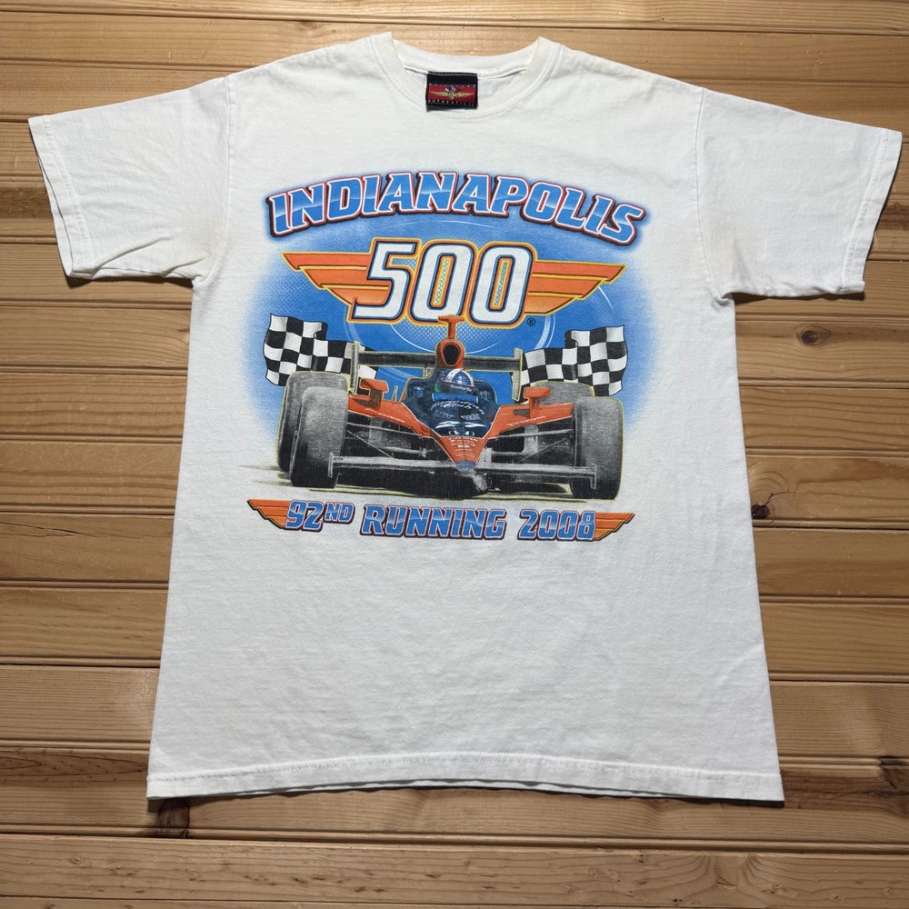 Y2K Indianapolis 500 92nd Running 2008 Past Winners Racing T-Shirt Men's Medium
