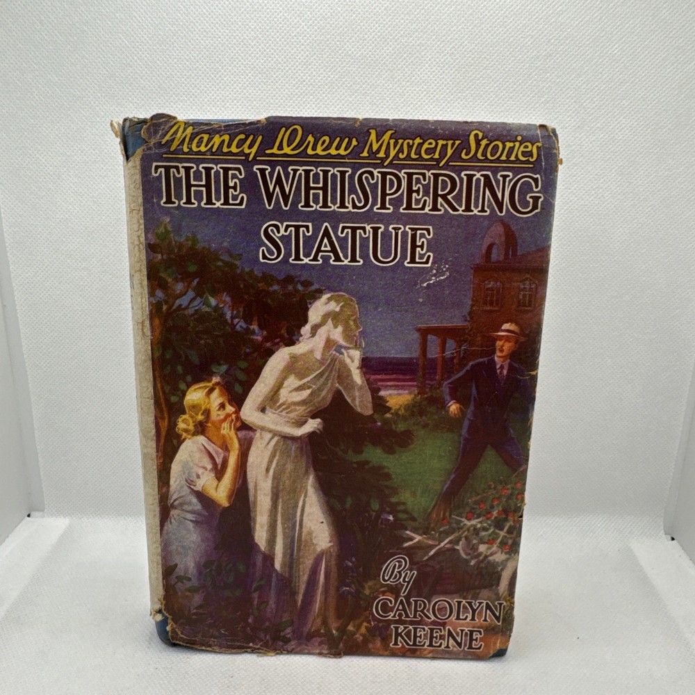 Vintage Nancy Drew The Whispering Statue by Carolyn Keene HC DJ 1937