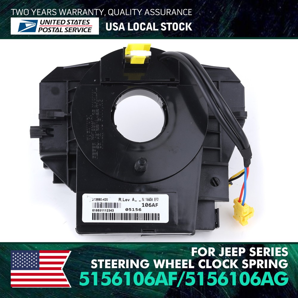 Steering Wheel Clock Spring with Angle Sensor for Jeep Chrysler Dodge 5156106AF