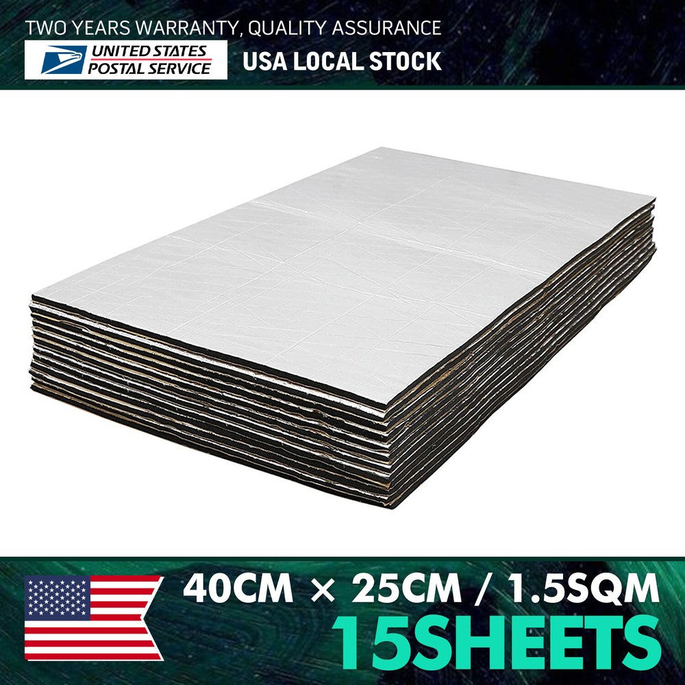 16sqft car Trunk Engine Hood Sound Deadener Foam Heat Shield Noise  Mat NEW