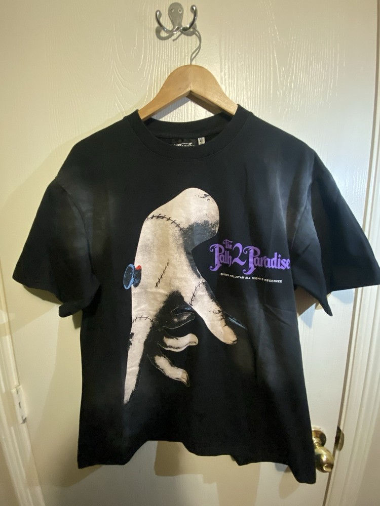 Hellstar Path 2 Paradise Graphic T-Shirt Black Front Back Print Men’s Size M