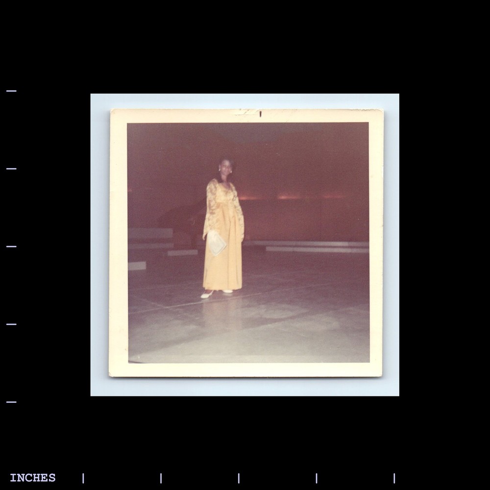 Square Color Photo BLACK AFRICAN AMERICAN WOMAN YELLOW DRESS