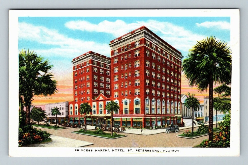 St Petersburg FL-Florida, Princess Martha Hotel, Vintage Postcard