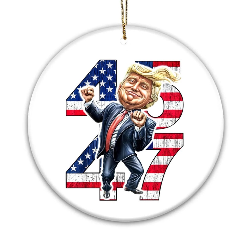 Trump Ornament 2024, President 45 & 47 Trump Ornament, Trump Supporters Gifts