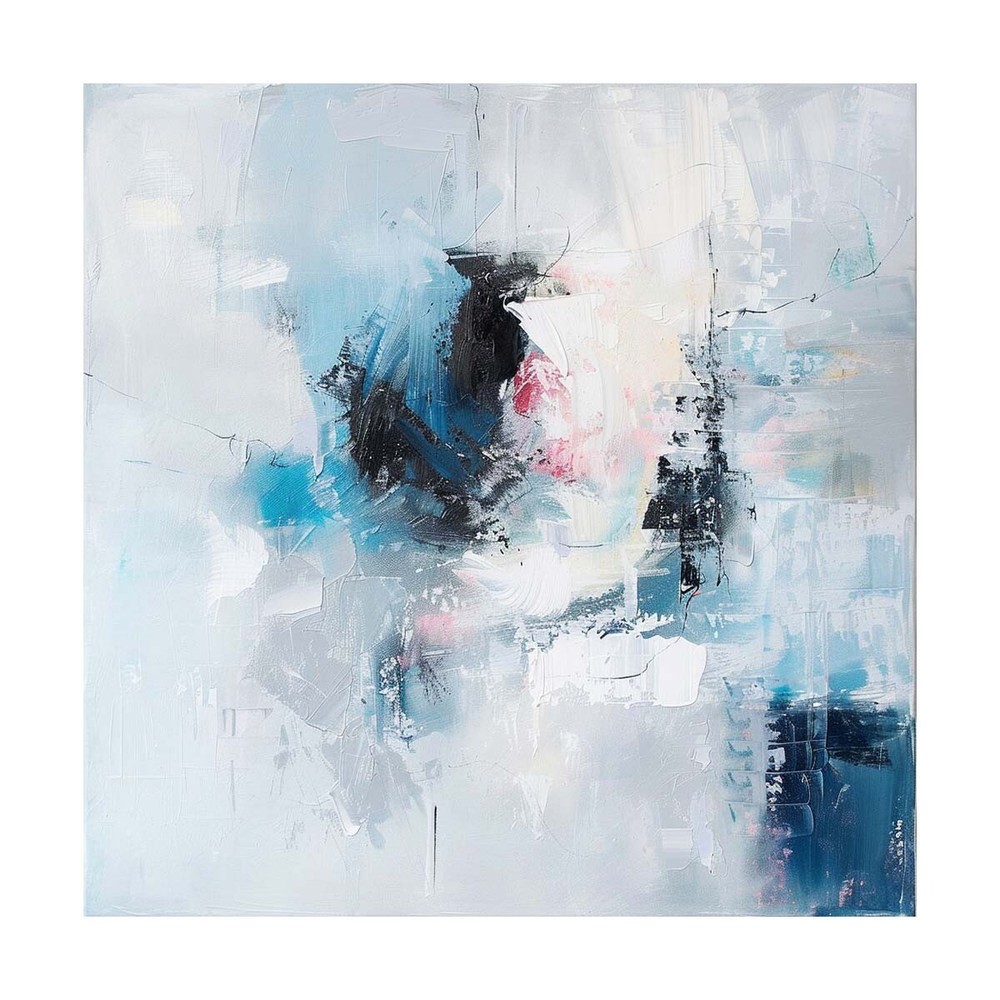 Wall Art Abstract Textured Hand-Painted Oil Paintings on canvas blue cx014