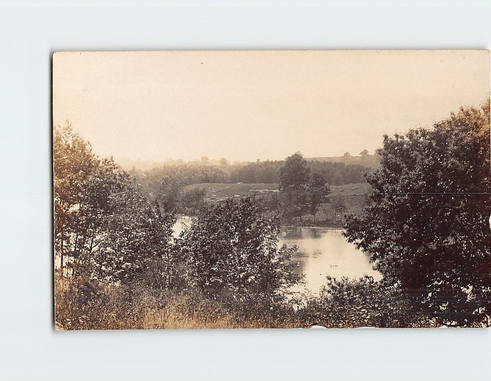 Postcard Vintage Photo of a River Nature Landscape Scenery