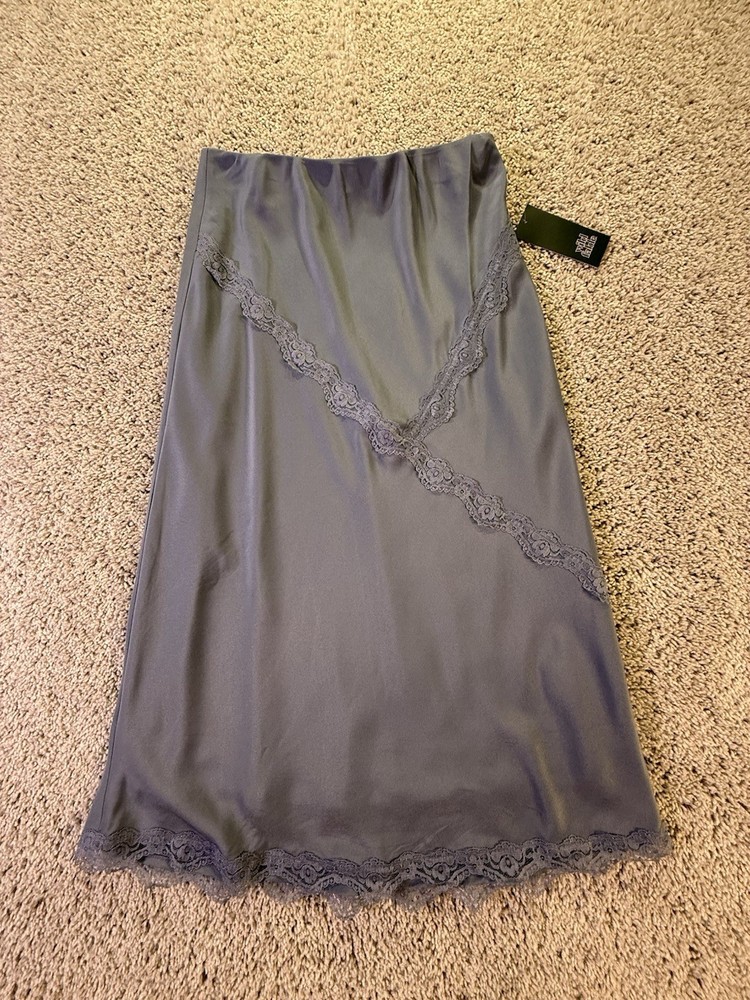 NWT Wild Fable Women’s Satin Skirt Slate Blue XS Maxi