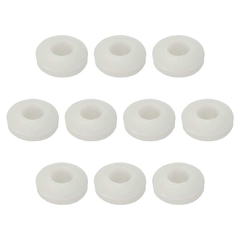 Rubber Grommets Flexible Wire Hole Plug - 6.5 mm Mount Dia / White / 300 Pcs