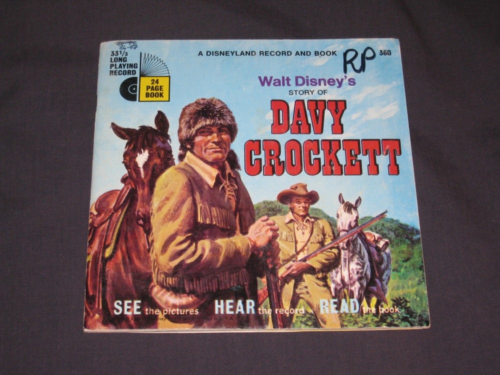 Story of Davy Crockett  Disney Record & PB Book  #360  1971