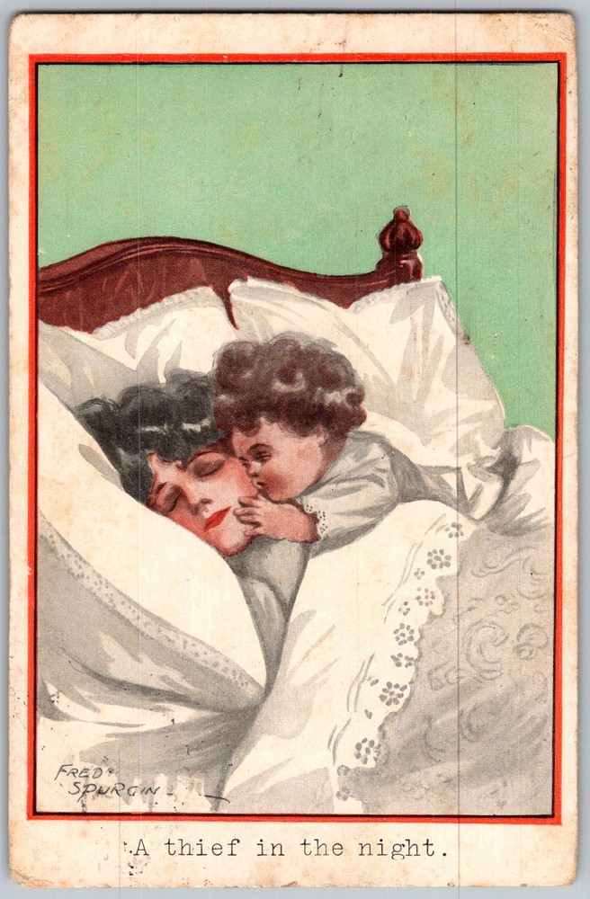 Antique Postcard Thief The Night Buffalo, NY 1910s