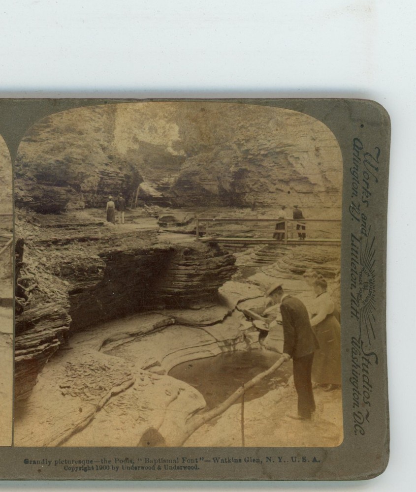 Pools at Watkins Glen New York NY Underwood Stereoview