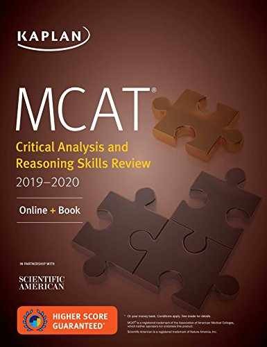 MCAT Critical Analysis and - Paperback, by Kaplan Test Prep - Very Good