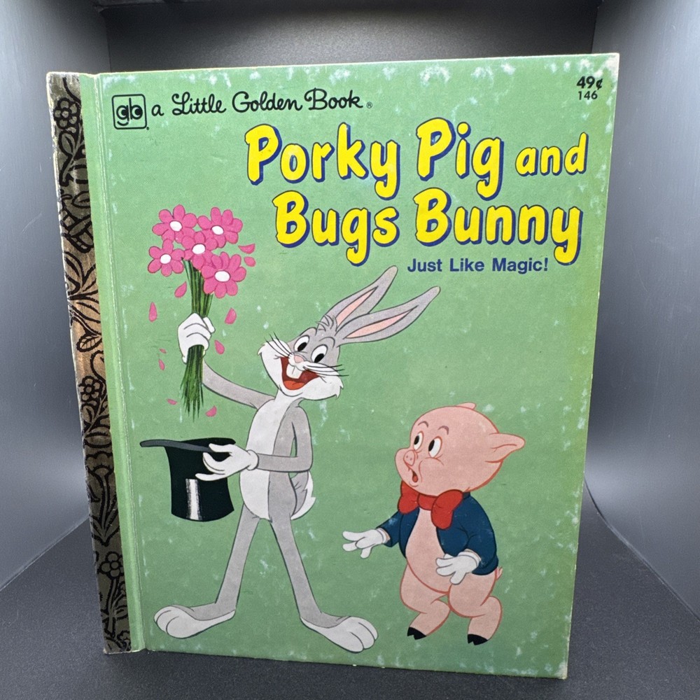 Porky Pig & Bugs Bunny Just Like Magic a Little Golden Book Vintage 1976