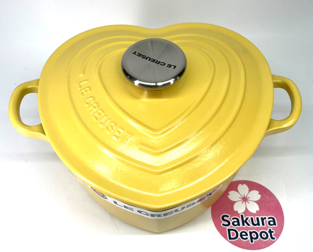 Le Creuset Cocotte d'Amour 20cm 1.9L Mimosa Matte Yellow Cast Iron Enamel Pot JP