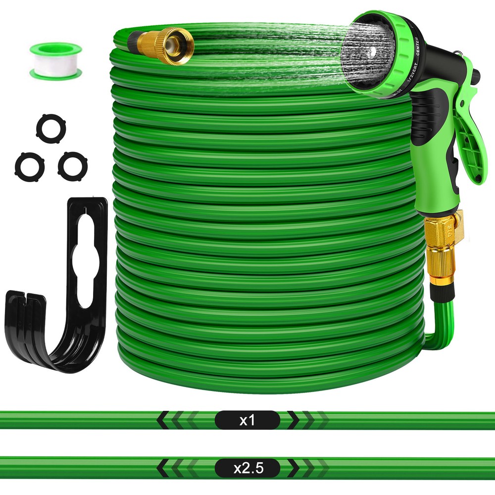 Expanding Expandable Flexible Garden Water Hose w Spray Nozzle  50, 75, 100FT