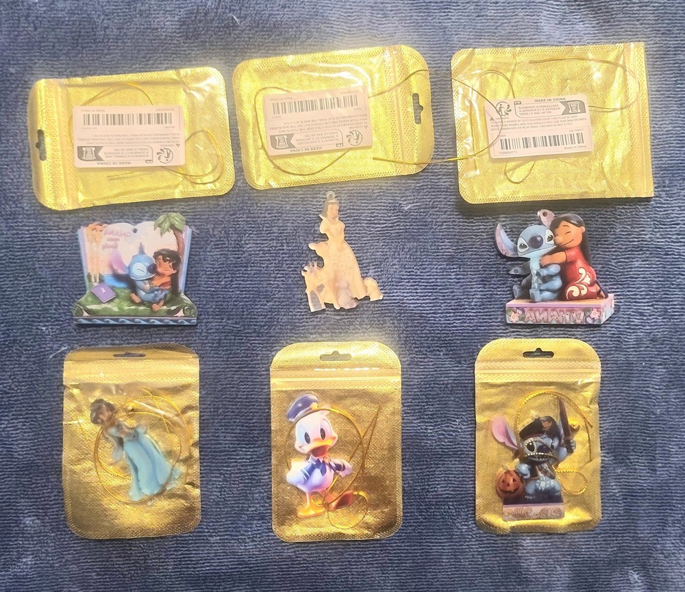 Disney 3D Ornament Set Featuring Lilo Stitch Donald Duck and More  