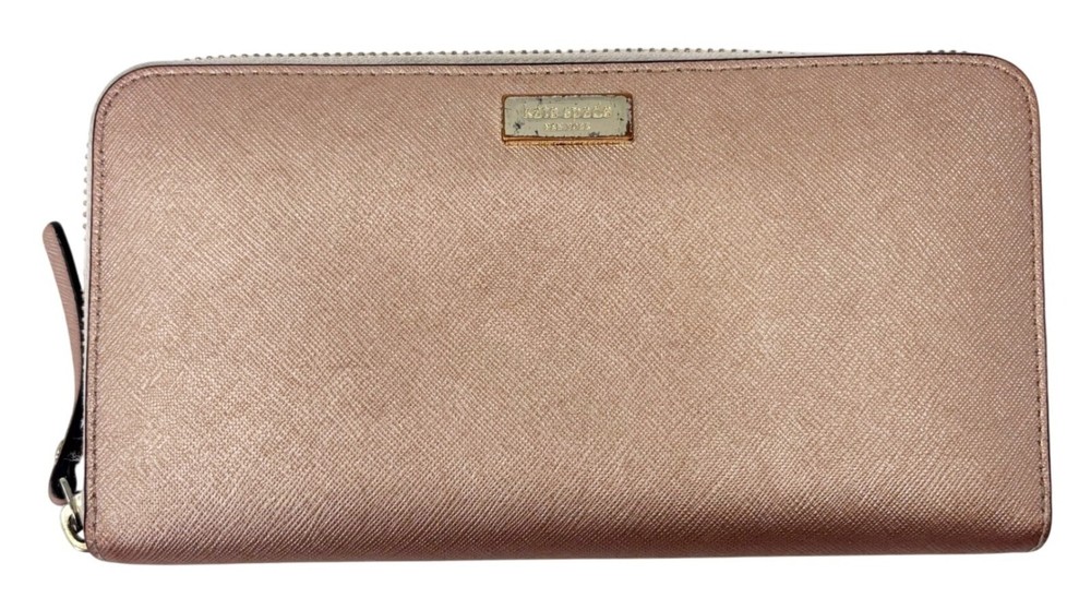 Kate Spade Rose Gold Zip Around Wallet