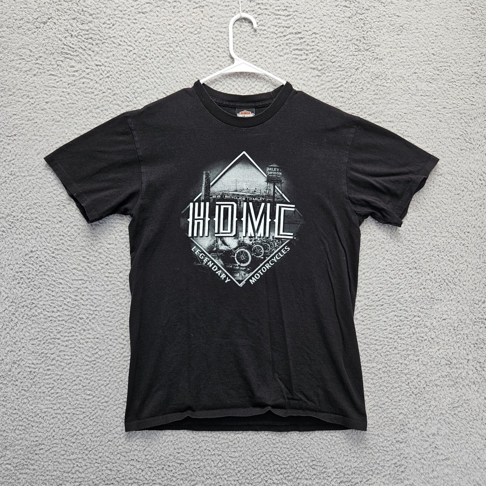 Harley Davidson T-Shirt Mens Size Medium Black Graphic Tee Short Sleeve