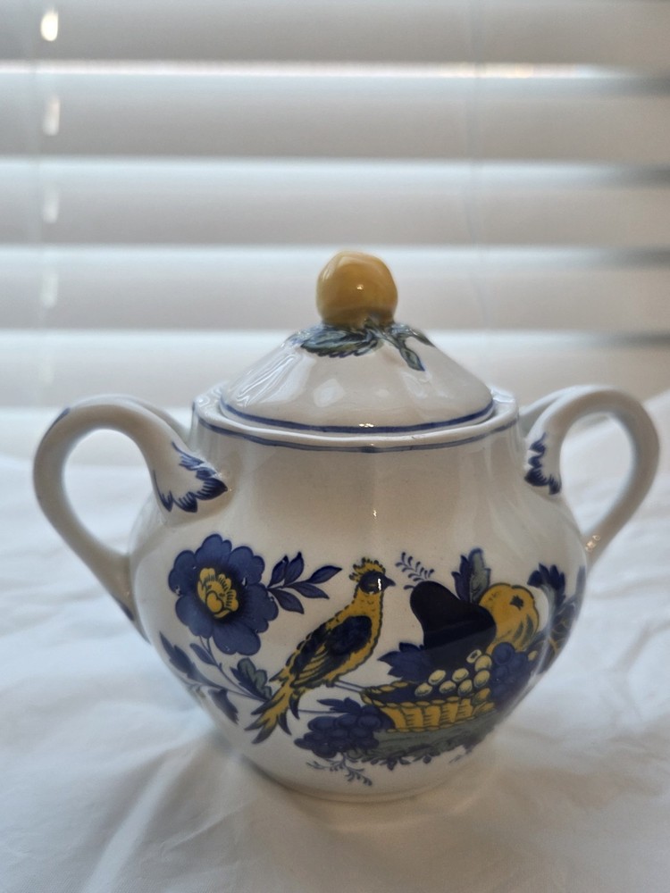 Vintage Spode “Blue Bird” Lidded Sugar Bowl Bone China England