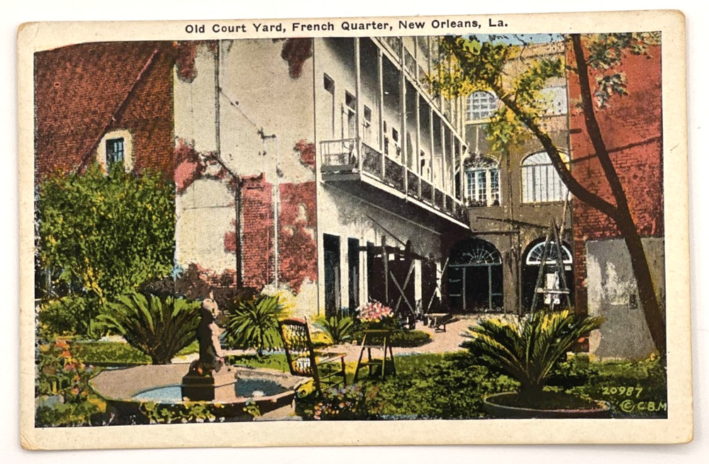 Old Court Yard French Quarter New Orleans LA Postcard