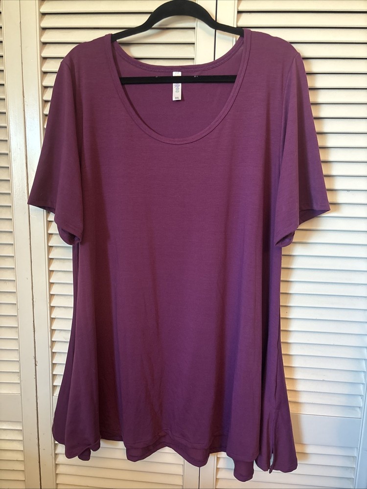LuLaRoe Perfect T Tunic Solid Wine/Purple, 3xl