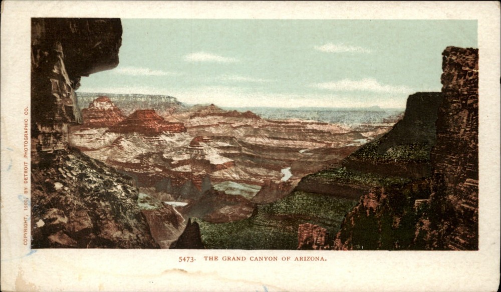 Grand Canyon Arizona ~ rock formations ~ aerial view ~ UDB postcard sku485