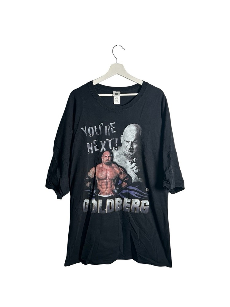 Bill Goldberg Your'e Next Pose WWE Official Mens Black T-Shirt USED WCW Sz 5XL