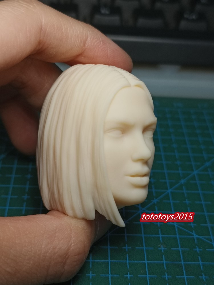 Unpainted 1:12 Dua Lipa Girl Head Sculpt Carved For 6