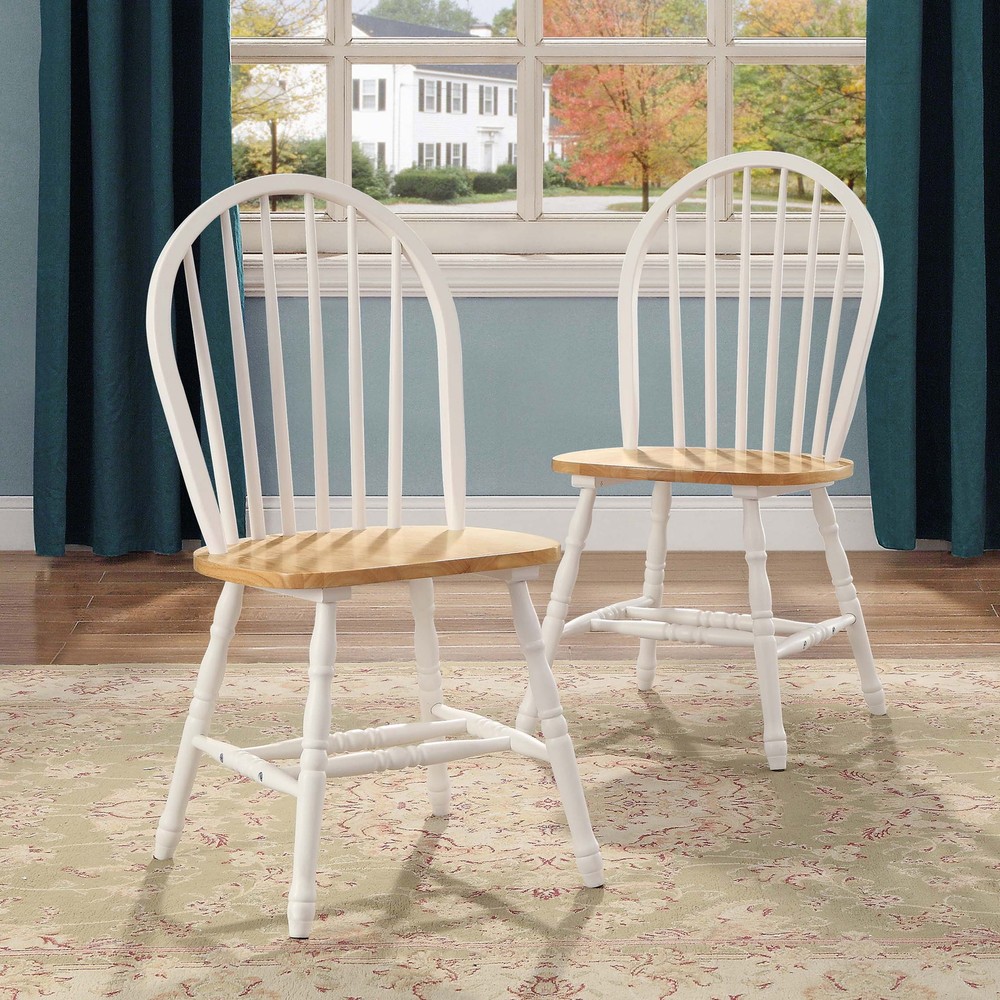 Better Homes and Gardens Autumn Lane Windsor Solid Wood Dining Chairs Set of 2