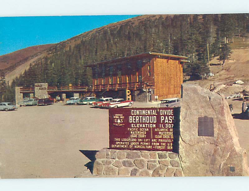 Pre-1980 LODGE SCENE Berthoud Pass - Near Denver Colorado CO c5450