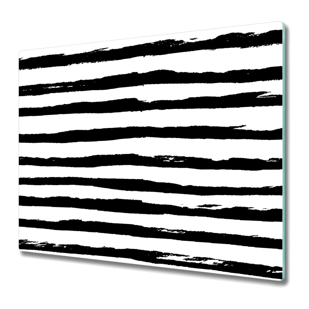 Glass Kitchen Chopping Board Worktop Saver Zebra Ink Simple Geometric 60x52