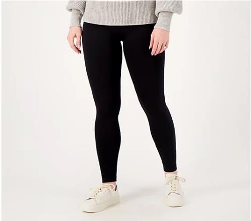 Breezies Seamless Tummy Smoothing Legging (Black, Small) A553904.