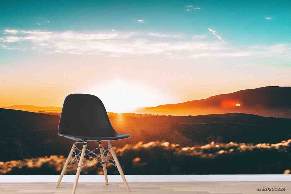 3D Sky Mountain Sunrise Landscape Wall Murals Wallpaper Murals Wall Sticker
