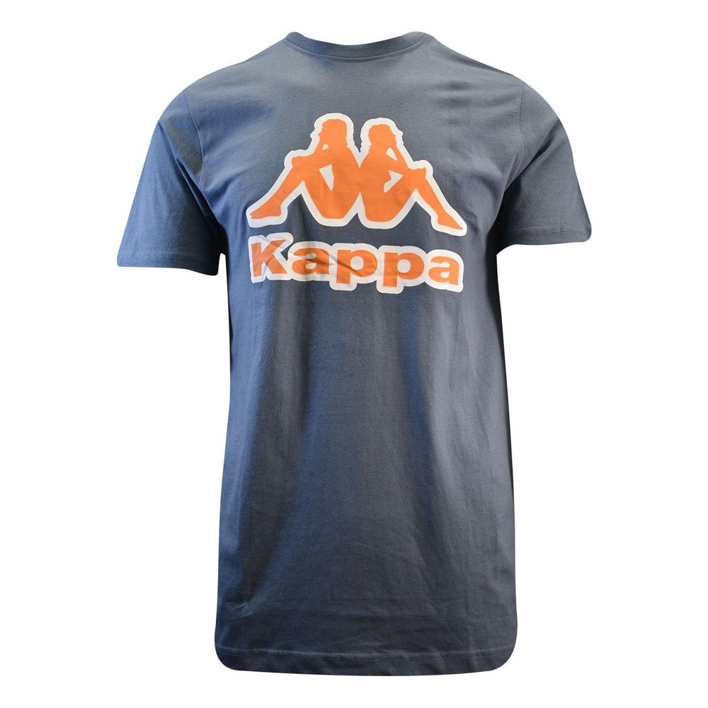 Kappa Men's T-Shirt Sky Blue Abelo Orange Chest Logo S/S Tee (S05)-image