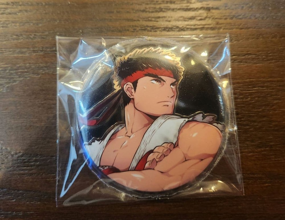 Street Fighter Ryu Can Badge Capcom Exhibition