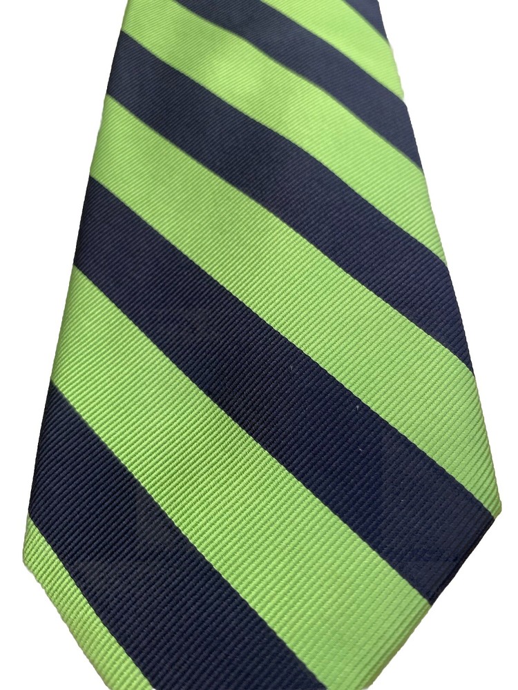 J Crew Repp Striped Tie 57 x 3.25 Silk Preppy Office Corpcore